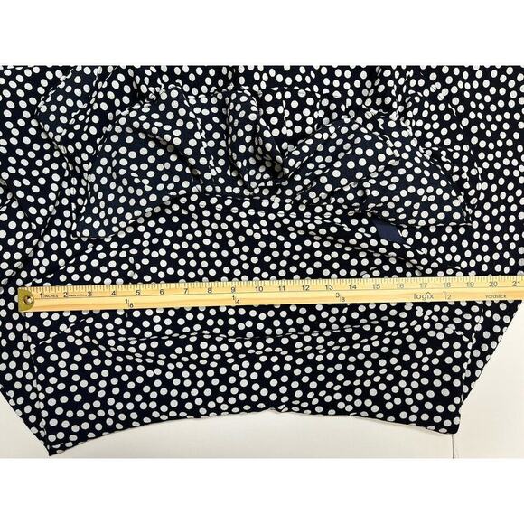 Betsey Johnson Women's Midi Dress Size14 Navy Polka Dot Ruffle Vtg Inspired - Picture 7 of 8